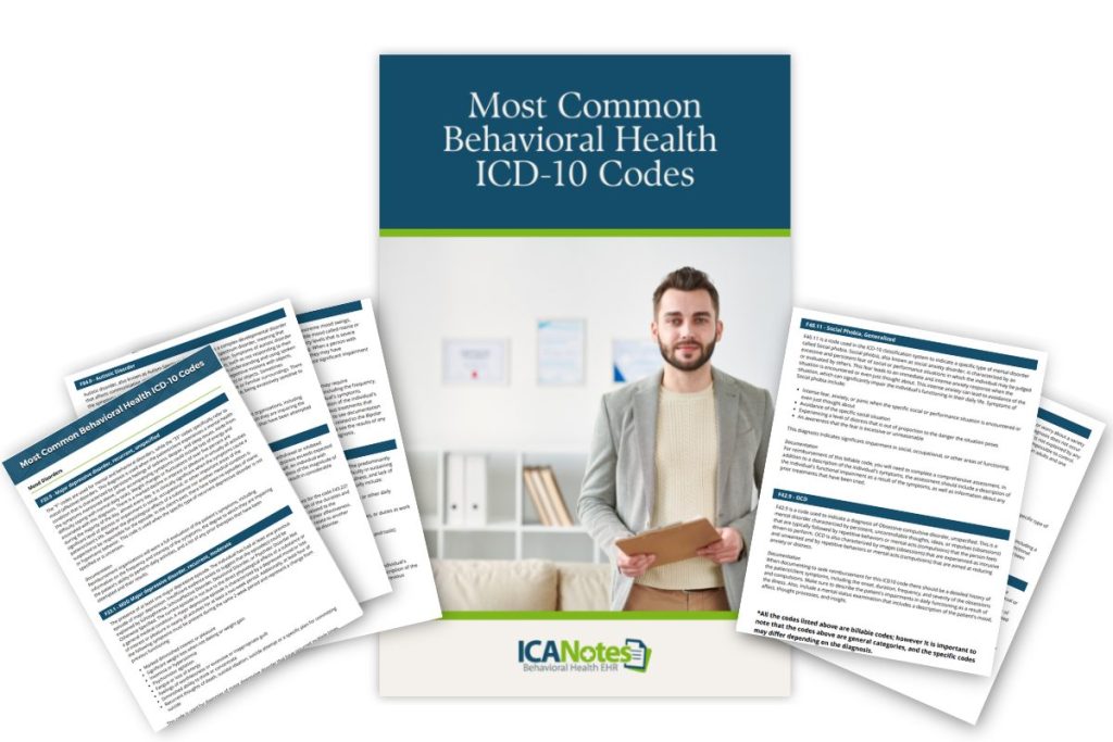 Most Commonly Used ICD 10 Codes In Behavioral Health ICANotes