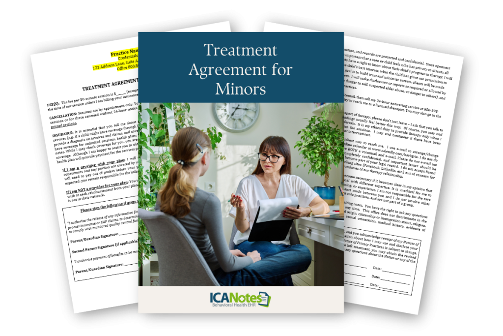 Treatment Agreement For Minors